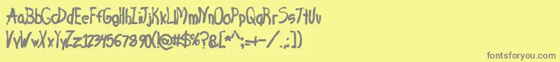 4staff Font – Gray Fonts on Yellow Background