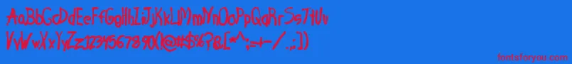 Шрифт 4staff – красные шрифты на синем фоне