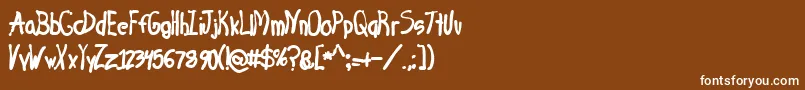 フォント4staff – 茶色の背景に白い文字