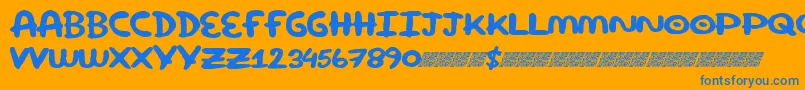 Подробнее о шрифте Superround Шрифт Superround – синие шрифты на оранжевом фоне