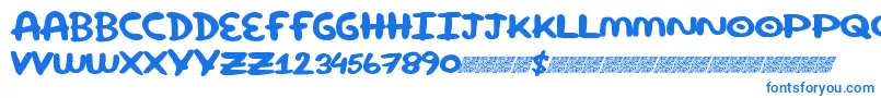 Superround Font – Blue Fonts on White Background