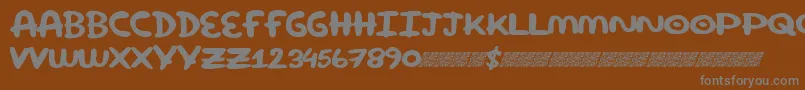 Superround Font – Gray Fonts on Brown Background