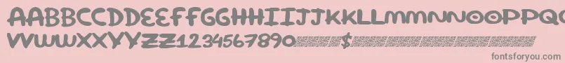 Superround Font – Gray Fonts on Pink Background
