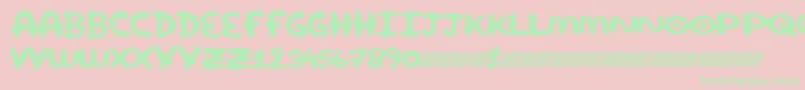 Czcionka Superround – zielone czcionki na różowym tle