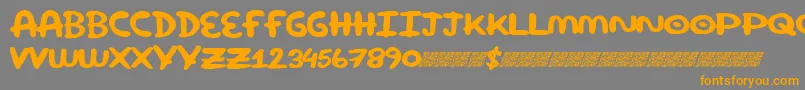 Superround Font – Orange Fonts on Gray Background