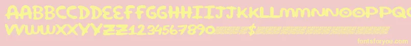 Superround Font – Yellow Fonts on Pink Background