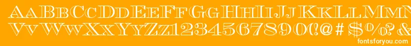 MauriceoutlineRegularDb Font – White Fonts on Orange Background