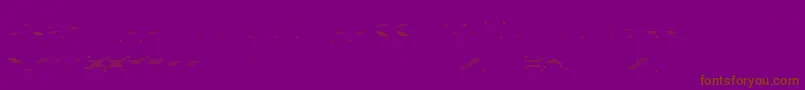 フォントVerminVibesOutOfInk – 紫色の背景に茶色のフォント