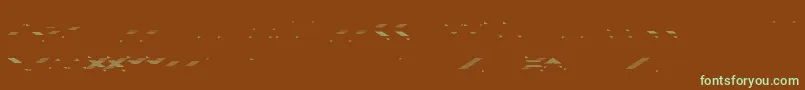Czcionka VerminVibesOutOfInk – zielone czcionki na brązowym tle