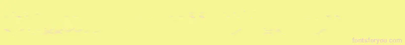 フォントVerminVibesOutOfInk – ピンクのフォント、黄色の背景