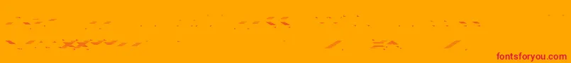 VerminVibesOutOfInk Font – Red Fonts on Orange Background