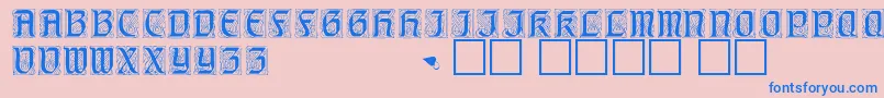 GeniocapssskRegular Font – Blue Fonts on Pink Background