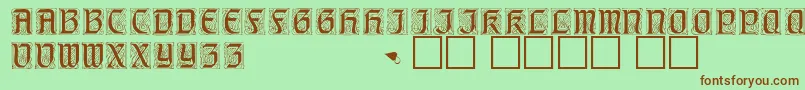 GeniocapssskRegular Font – Brown Fonts on Green Background