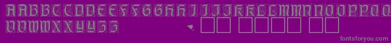 GeniocapssskRegular Font – Gray Fonts on Purple Background