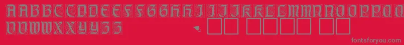 GeniocapssskRegular Font – Gray Fonts on Red Background