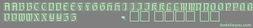 GeniocapssskRegular Font – Green Fonts on Gray Background