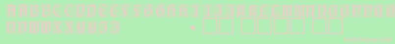 GeniocapssskRegular Font – Pink Fonts on Green Background