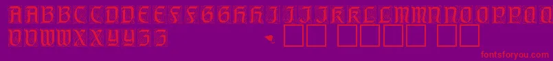 GeniocapssskRegular Font – Red Fonts on Purple Background