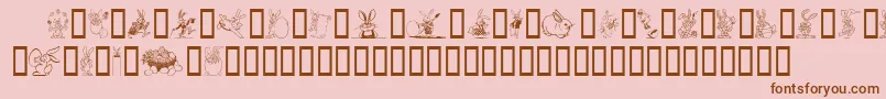 Easter Font – Brown Fonts on Pink Background