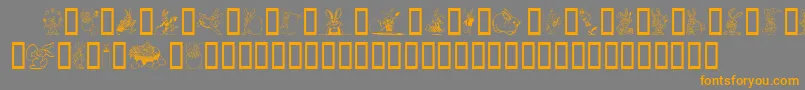 Easter Font – Orange Fonts on Gray Background