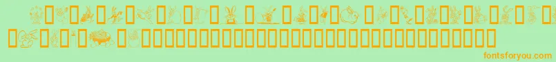 Шрифт Easter – оранжевые шрифты на зелёном фоне