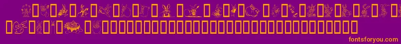 Easter Font – Orange Fonts on Purple Background