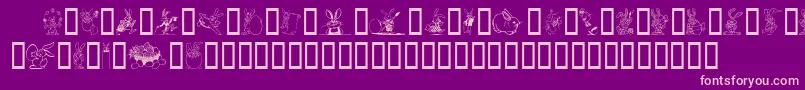 Easter-fontti – vaaleanpunaiset fontit violetilla taustalla