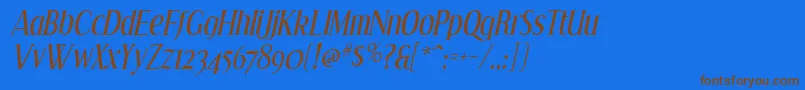 EffloresceItalic Font – Brown Fonts on Blue Background