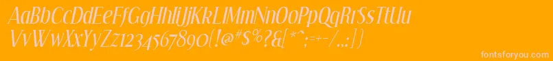 EffloresceItalic Font – Pink Fonts on Orange Background