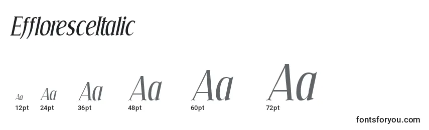 EffloresceItalic Font Sizes