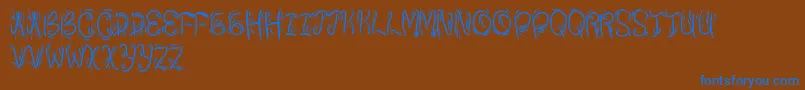 Bambu Font – Blue Fonts on Brown Background