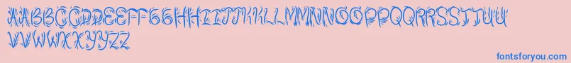 Bambu Font – Blue Fonts on Pink Background