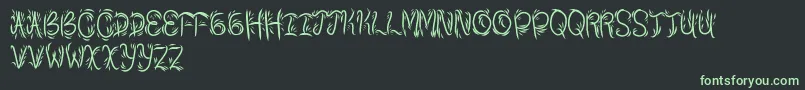 Шрифт Bambu – зелёные шрифты на чёрном фоне