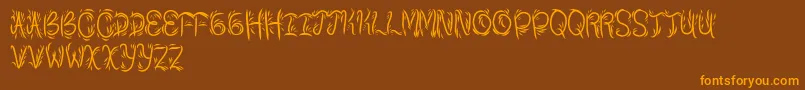 Bambu Font – Orange Fonts on Brown Background