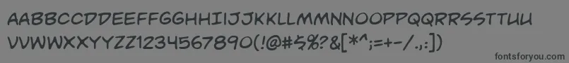 フォントUnmasked – 黒い文字の灰色の背景