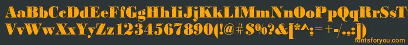 Шрифт Bodonistars3Regular – оранжевые шрифты на чёрном фоне