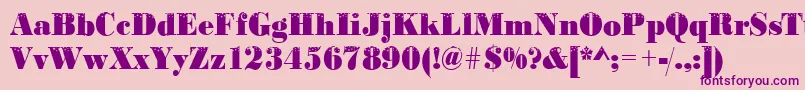 Bodonistars3Regular Font – Purple Fonts on Pink Background