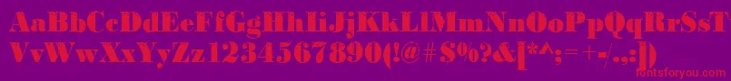 Bodonistars3Regular Font – Red Fonts on Purple Background