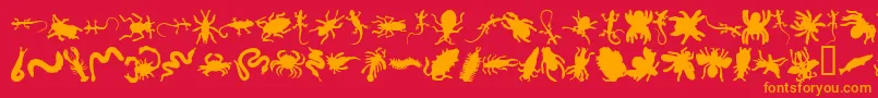 フォントAnncrawl – 赤い背景にオレンジの文字