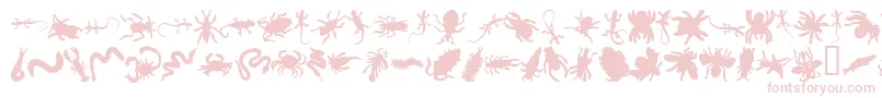 Czcionka Anncrawl – różowe czcionki na białym tle