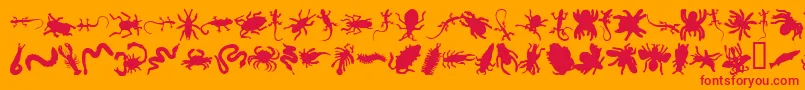Anncrawl Font – Red Fonts on Orange Background