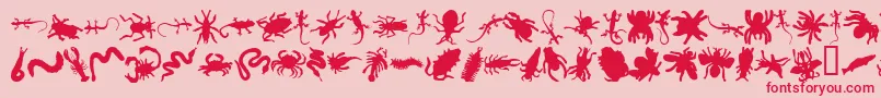 Шрифт Anncrawl – красные шрифты на розовом фоне
