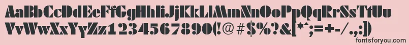 DekoblackserialRegular Font – Black Fonts on Pink Background
