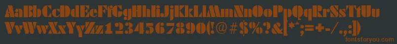DekoblackserialRegular Font – Brown Fonts on Black Background