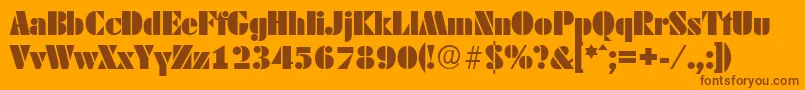 DekoblackserialRegular Font – Brown Fonts on Orange Background