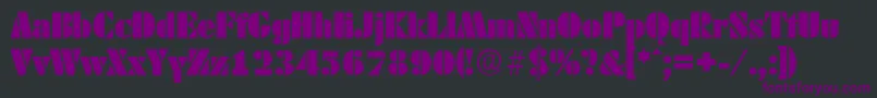 DekoblackserialRegular Font – Purple Fonts on Black Background