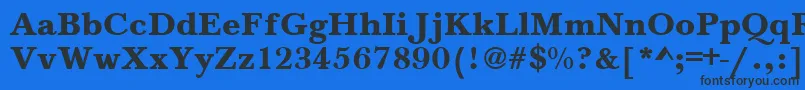 BaskervilleA.ZPsBold Font – Black Fonts on Blue Background