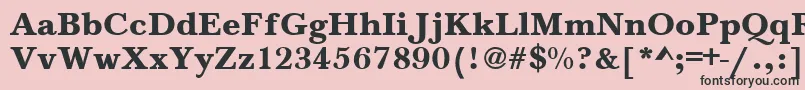 BaskervilleA.ZPsBold Font – Black Fonts on Pink Background