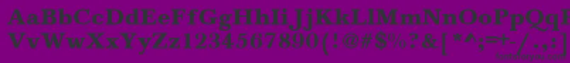 BaskervilleA.ZPsBold Font – Black Fonts on Purple Background