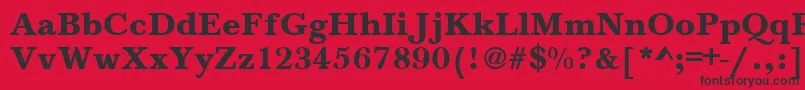 BaskervilleA.ZPsBold Font – Black Fonts on Red Background